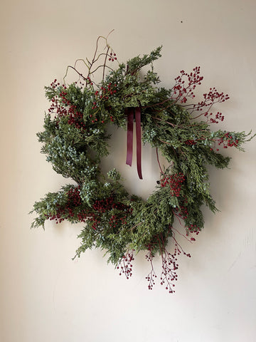 Juniper + Rosehip Wreath