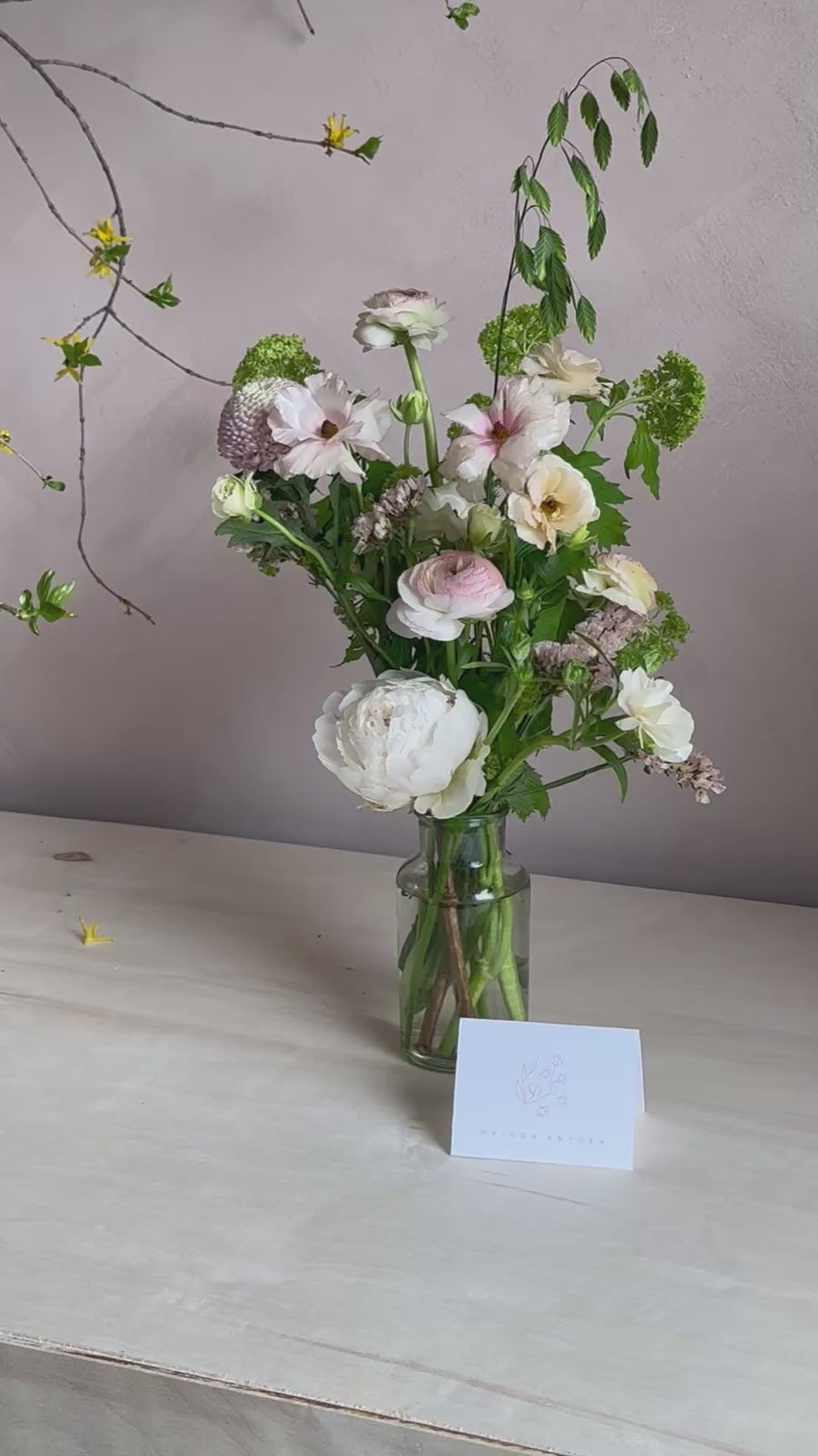 Billie bottle vase arrangment